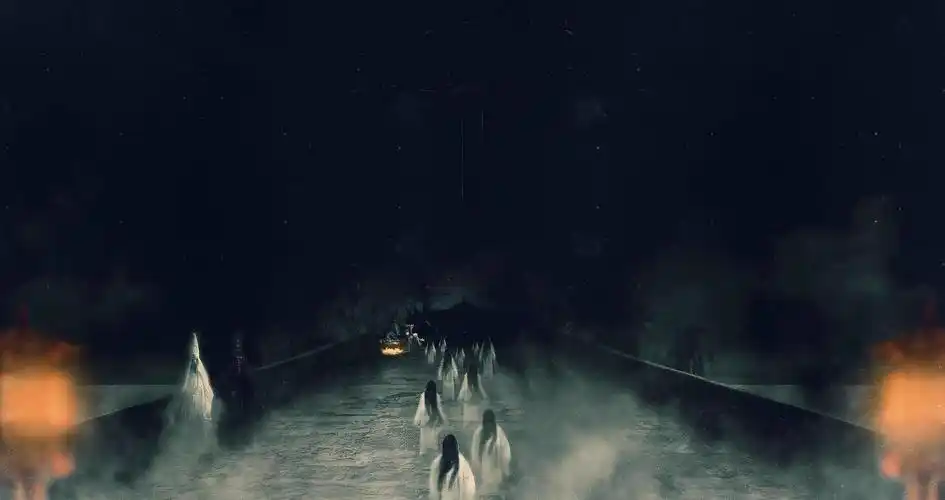 走过奈何桥有一个土台叫望乡台,望乡台边有个老妇人在卖孟婆汤,忘川