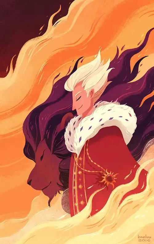 美国bao luu十二星座书籍人物插画设计