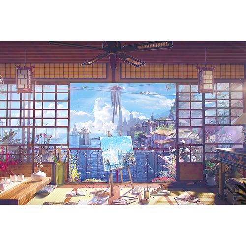 狼天影  动漫二次元风景海报墙贴画学生宿舍卧室唯美墙上床头贴纸可