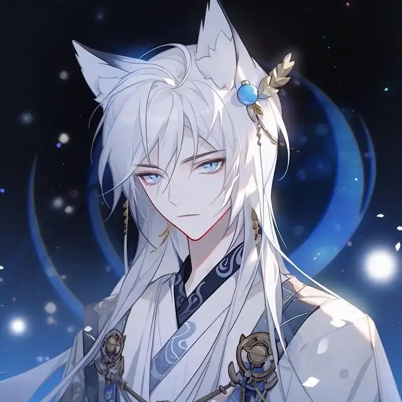 猫妖 蓝色系动漫男头|男生头像|男头