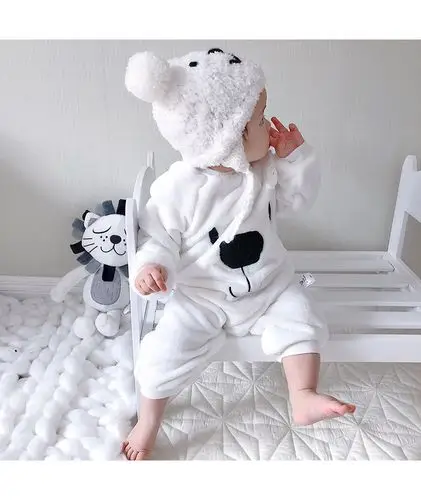 婴儿连体衣服男宝宝春装4春秋装5新生儿2网红可爱0岁3个月1爬爬服_双