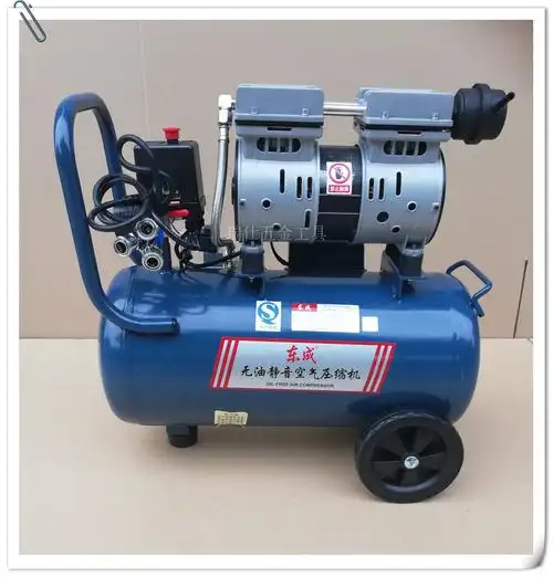 喷漆东成空压机静音24升气泵空气压缩机高压木工冲气机冲气泵
