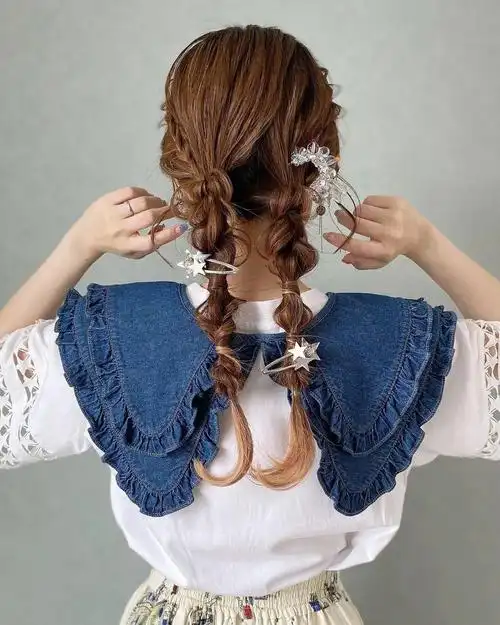 春夏清爽感编发  #短发编发造型  #日常编发  #编发  #今日发型