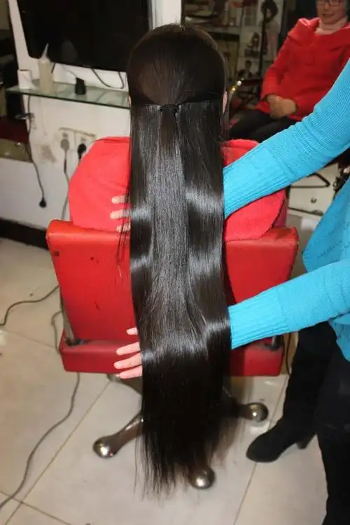 大刀剪下本科美女75cm柔顺长发-face-090#(10)