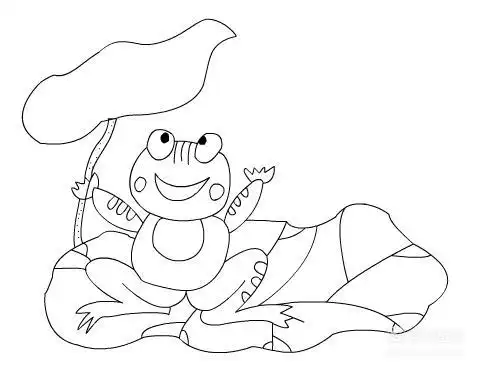 荷叶上的青蛙简笔画怎么画优质