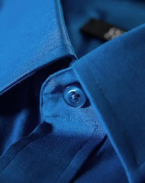 萨缇尼gartine宝蓝色 天然纯棉净色阳光商务衬衫15521551441_唯品会