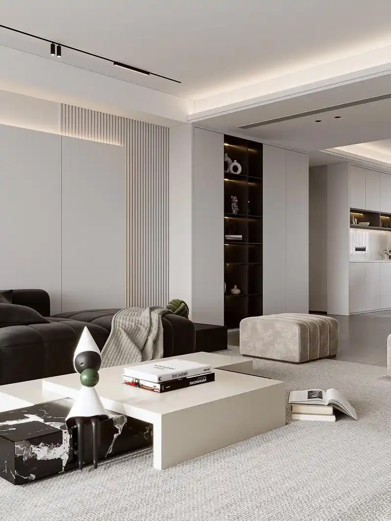 成都独立设计师|230㎡大平层现代风设计效果图