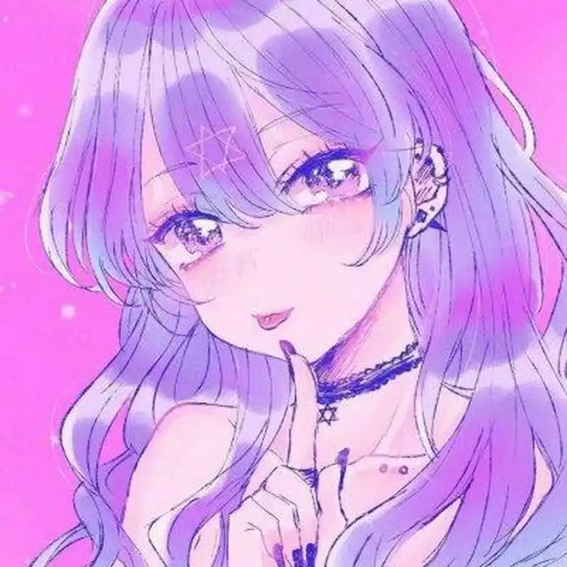 紫色系头像,不好看算我输#唯美古风闺蜜头像