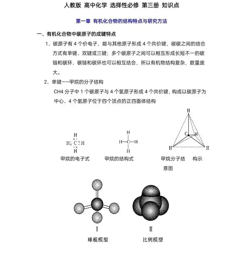 高考化学知识点 —有机化合物的结构特点与研究方法 - 抖音