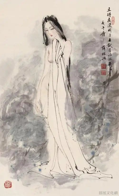 他被世人誉为东方美神,国画中的水墨人体独步中国画坛