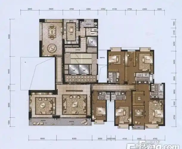 500平的大平层豪宅还可以这样设计功能分区发挥到极致了