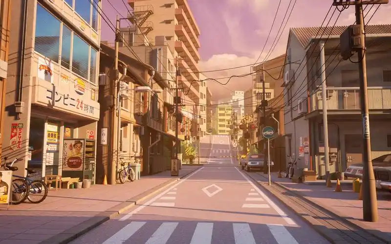 两个小时的时间制作3d复古街道 不透明水彩 你的名字场景还原_哔哩