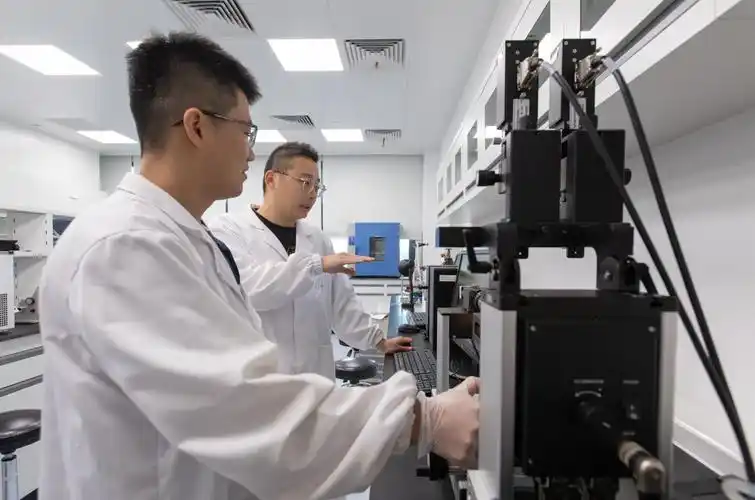 图为香港中文大学(深圳)先进材料实验室,研究人员在做实验.(资料图片)