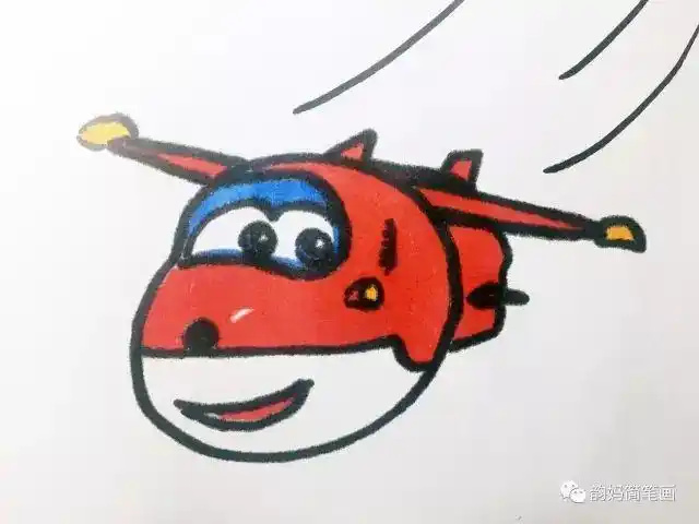 简笔画飞机的画法乐迪