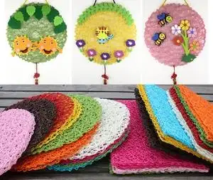 幼儿园教室墙面装饰材料 环境布置diy手工纸藤编制品壁饰挂饰