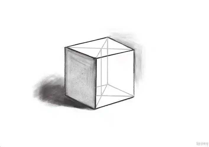 作业:零基础怎么开始学素描之方体透视素描画法练习 - gf-8-100刘千语