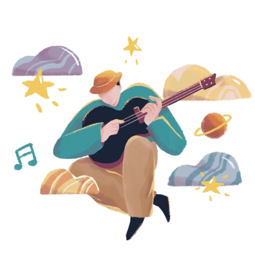 弹吉他92|插画|创作习作|抓姨 - 原创作品 - 站酷 (zcool)