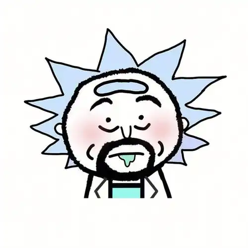 沙雕大胡子头像之瑞克莫蒂胡子大叔小头像