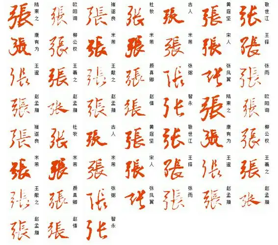 张字连笔怎么写好看图片