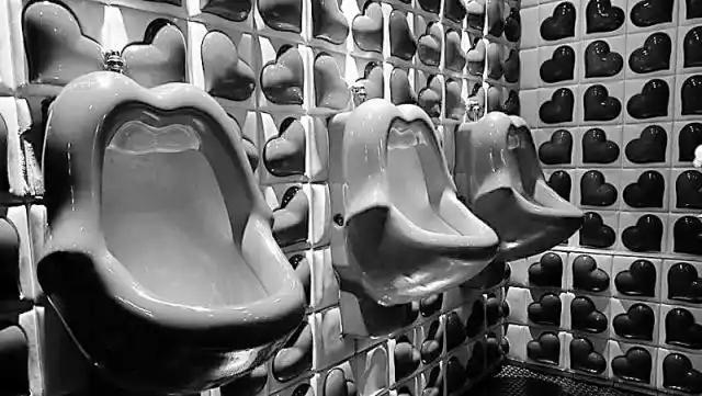 马桶,如金闪闪的"长号厕所",颇有喜感的"人脸厕所"以及寒冷的"冰厕所"