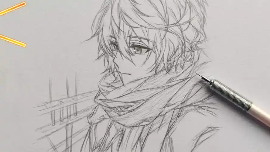 动漫男生这样画,不是有手就行吗太简单了!快来和我一起画