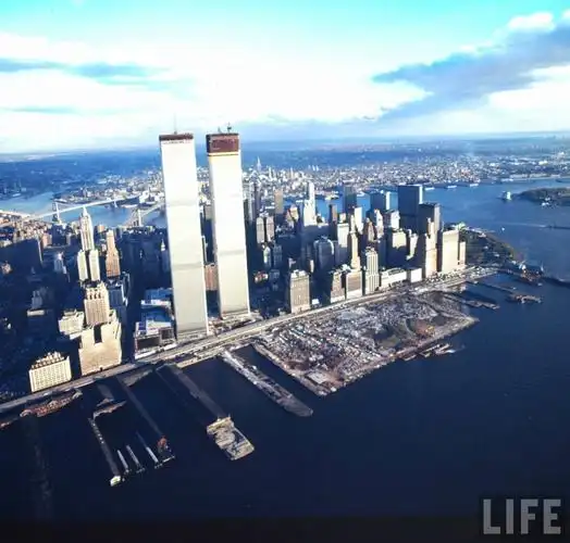 1971年的美国纽约世界贸易中心 那时候还没完工|世贸中心|摩天大楼