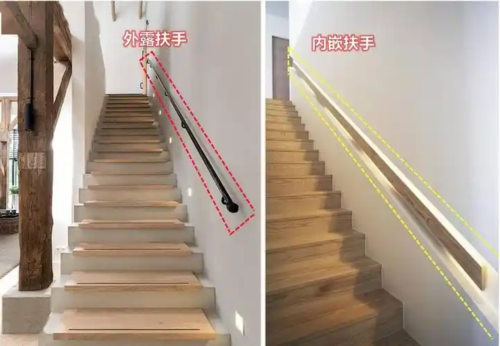 墙里开槽,将家里楼梯扶手塞进去,美貌值翻倍,也不占地