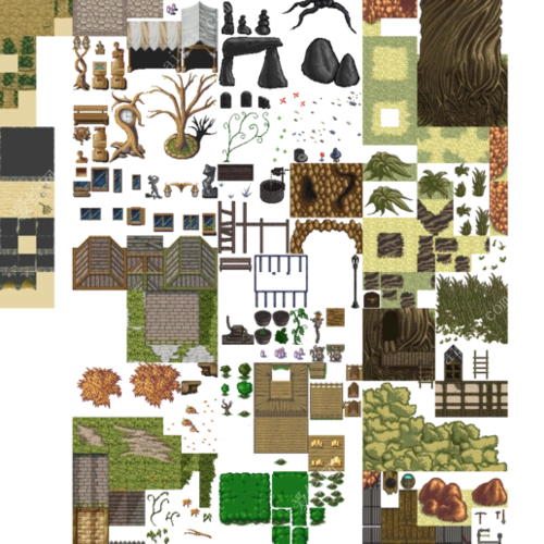 3 - hyptosis 瓷砖-全套rpg人物与场景素材 地图,场景,背景 免费下载