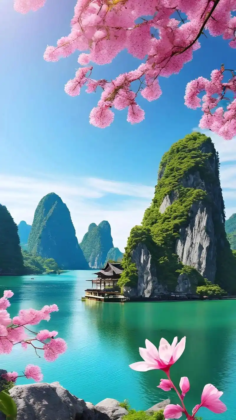 桂林山水甲天下 嘿,朋友们!一定要去桂林看看.那里的山千姿百态