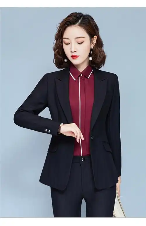 纽丰高端职业装套装女气质女神范商务正装女白领酒店管理层西服套装秋