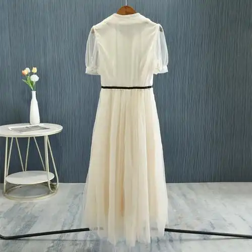 6小香风网纱连衣裙夏新小个子气质减龄裙子时尚性感南油洋气女批