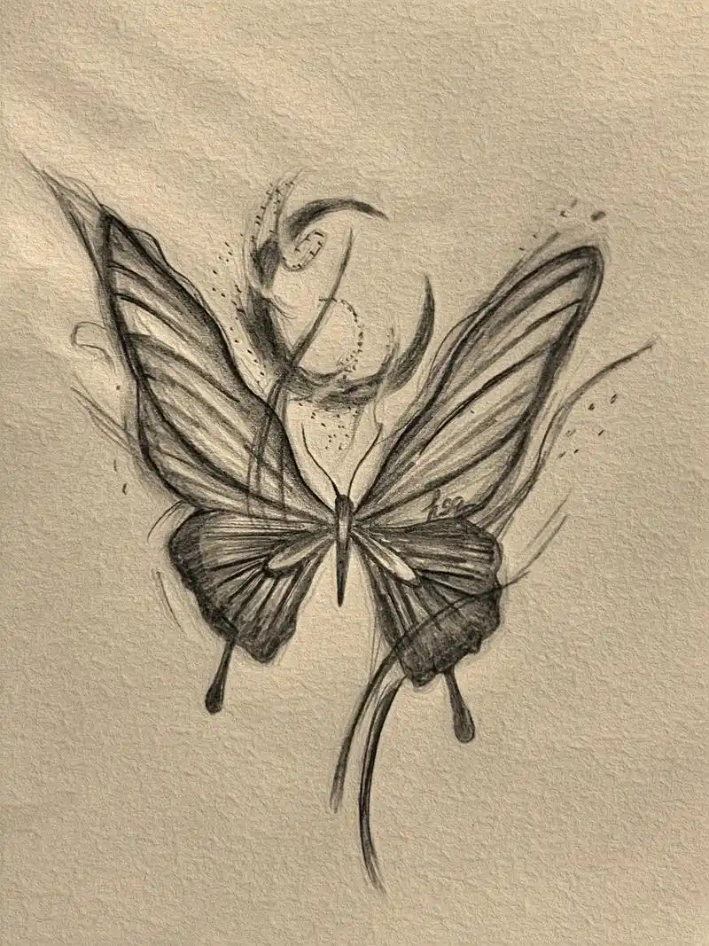 蝴蝶03 #绘画过程#手绘临摹 - 抖音