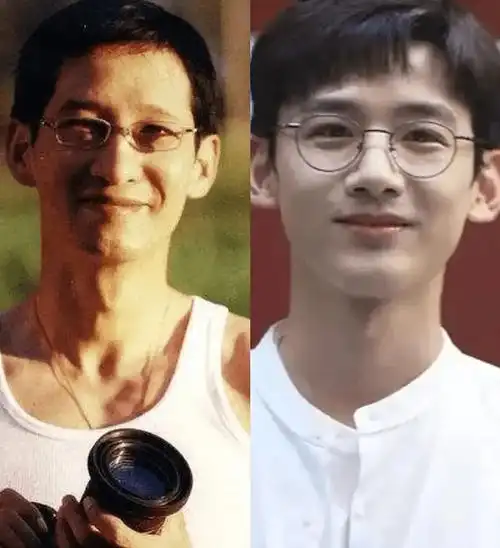 而且,当王劲松和白敬亭都戴上金丝眼镜的时候,两人之间的相似度也就越