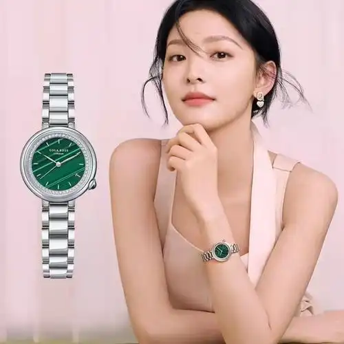正品lolarose小绿表江疏影同款防水手表气质国产腕表