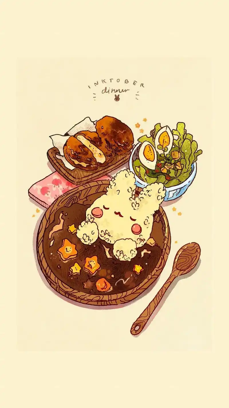 画画 #插画 #美食 #美食插 - 抖音