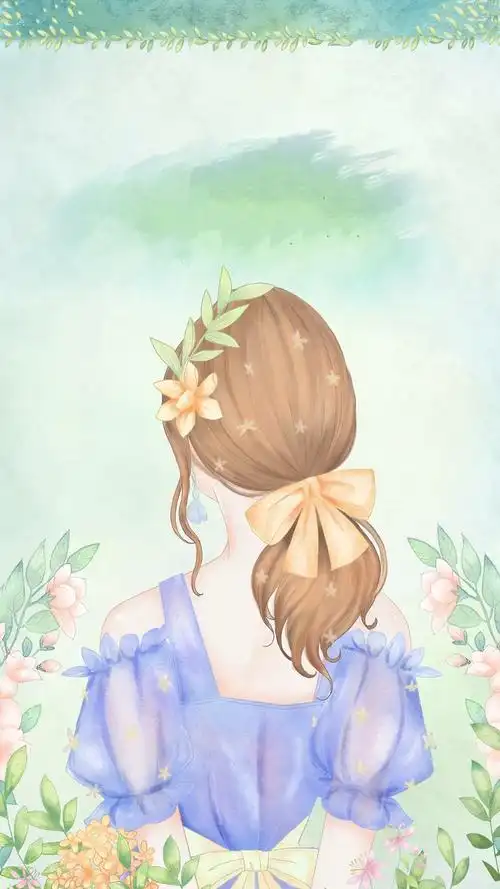 摘抄手绘花朵背影唯美文字