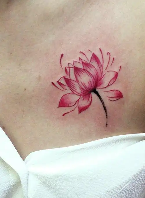 女生性感胸口纹身性感胸口刺青图案