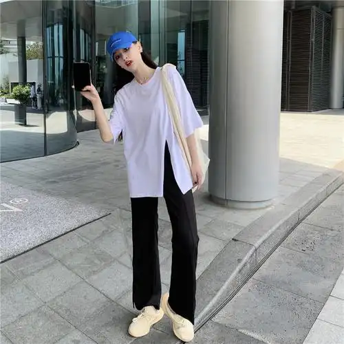 t恤尺码均码:肩宽41   袖长24   胸围98   衣长72 裤子尺码均码:腰围