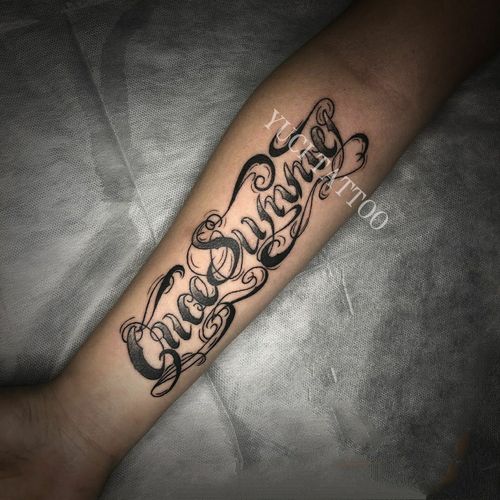 半臂小图案ins网红拍摄 那年夏天 花体字潮流男女防水持久纹身贴