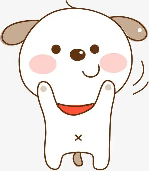 q版卡通噘嘴的小狗免抠图