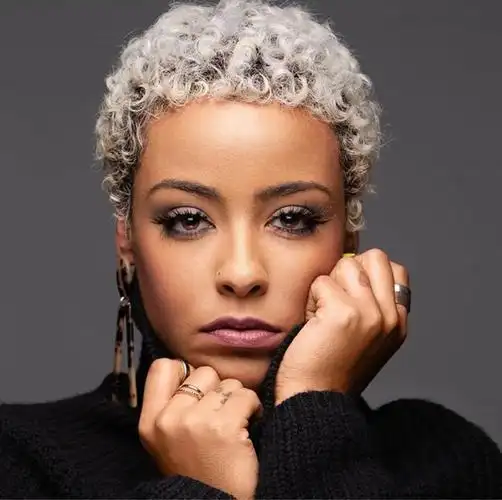 非洲小卷新上款 欧美假发女短卷发爆炸头化纤发头套欧美假发