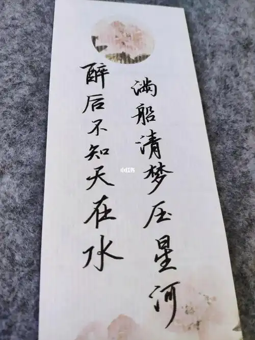 醉后不知天在水,满船清梦压星河|手写诗句