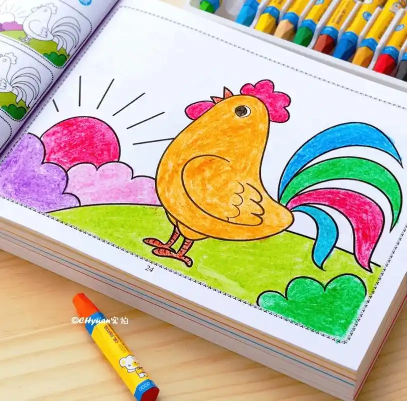 宝宝涂色本小手涂色画填色绘画本幼儿园儿童中大班2-6岁启蒙画 - 抖音