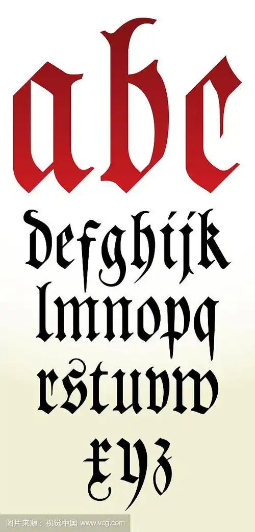 哥特式字体字母