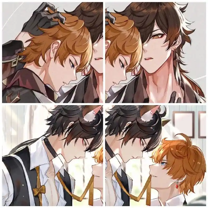 原神-情头-钟离x公子(二)钟离先生,最近可好啊#公钟 #图 - 抖音