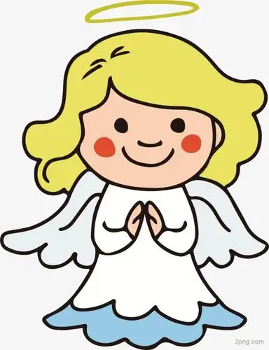 卡通圣诞小天使png素材透明免抠图片-节日元素