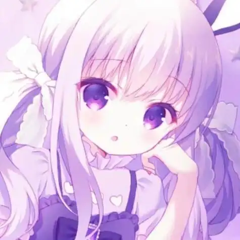 粉色少女心卡通二次元动漫女生头像你可知南山北水我遇见你多不容易