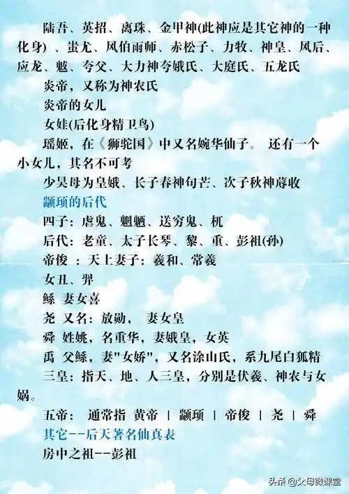 本期我们带来了中国神仙大全,看看就知道啦!