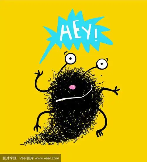 你好,怪物,黑色,动物毛,可爱的