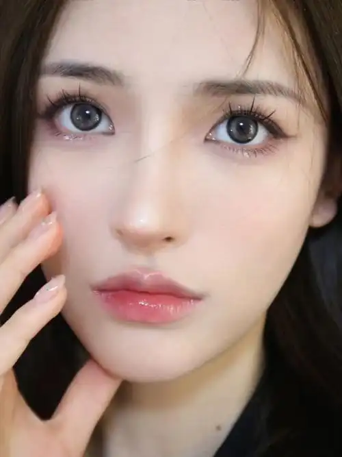 妆容很简单可眼睛真的迷人啊